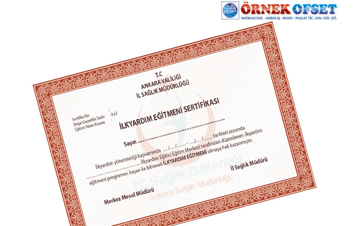 Sertifika Basımı